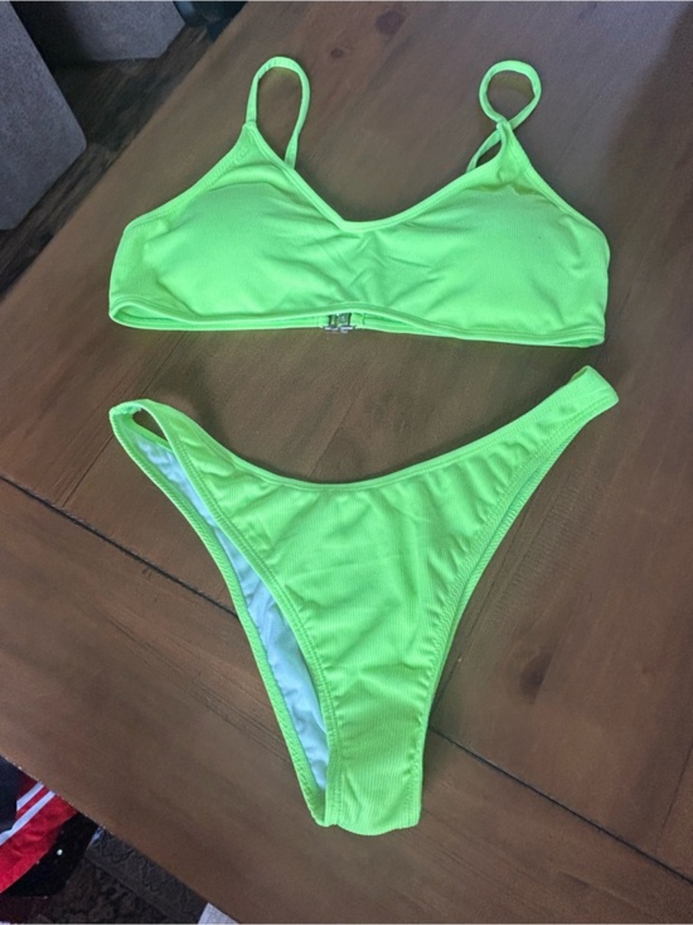 NWOT Neon Yellow Women's Two-Piece Bikini Set